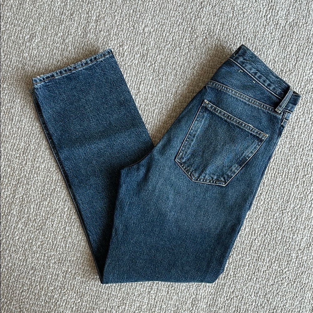 Agolde Dark Blue Straight Jeans